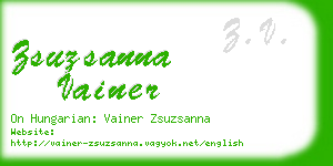 zsuzsanna vainer business card